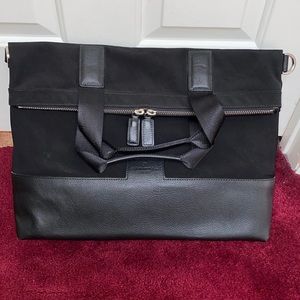 BNWOT Banana Republic Black Canvas Foldover Tote